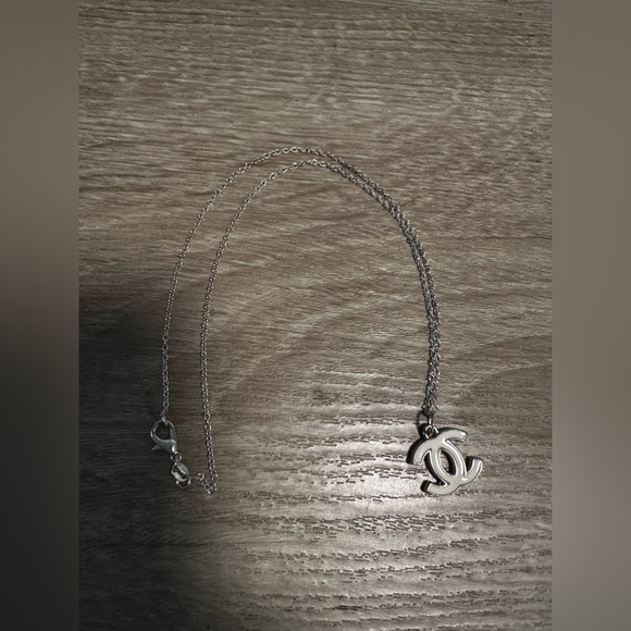 NEW CC PENDENT SAME ON BOTH SIDES W 925 SILVER LOBSTER CLASP NECKLACE - Picture 5 of 6